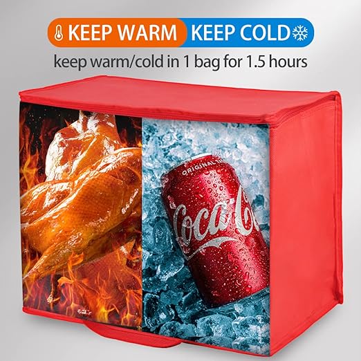 Bodaon 5-Pack Cooler Insulated Food Delivery Bag, X-Large Bags - Image 3