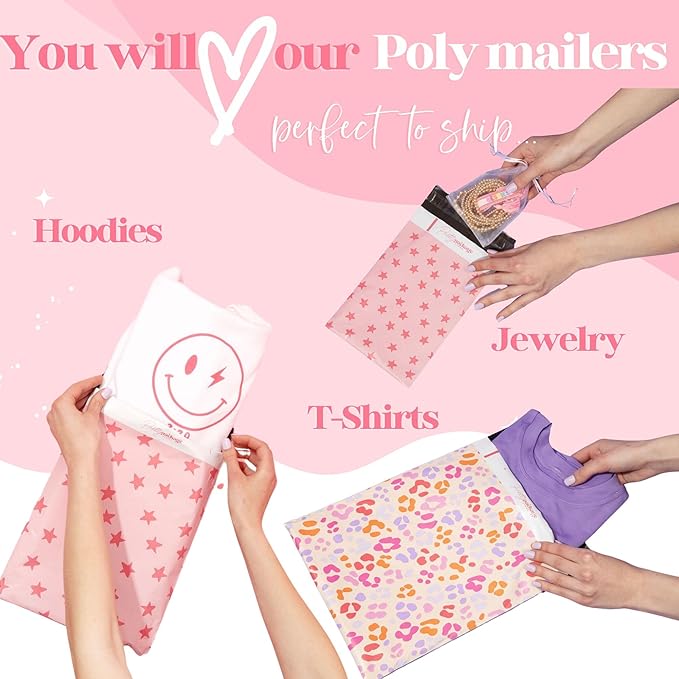 14.5x19 Designer Poly Mailer 100 Pack Heavy Duty Waterproof Self Seal Shipping - Image 6