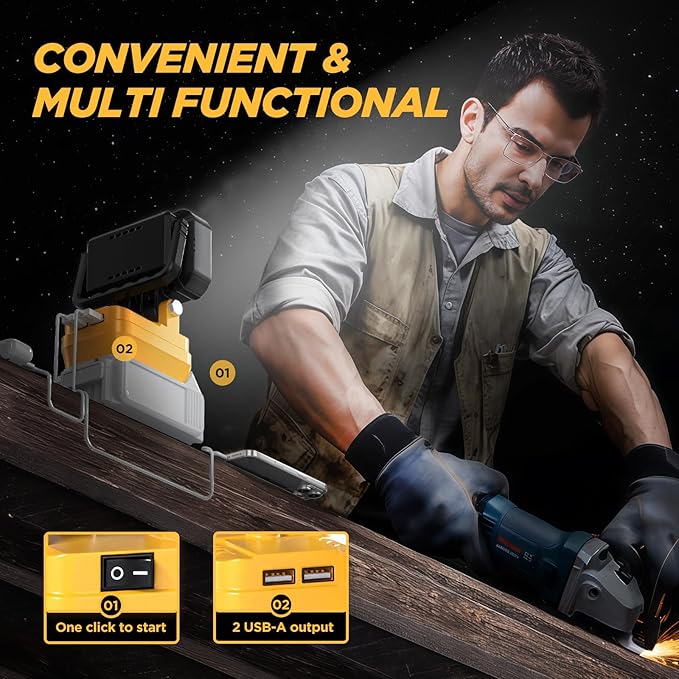 2Pack 6000 Lumen LED Work Light Compatible - Image 4