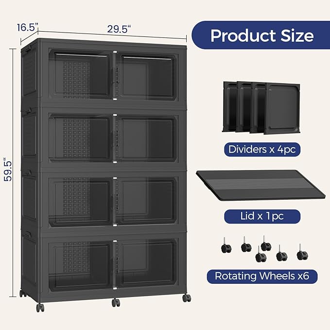 640 QT Extra Large Stackable Storage Bins - Image 2