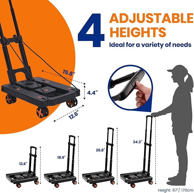 Folding Hand Truck, Dolly Cart - Image 2
