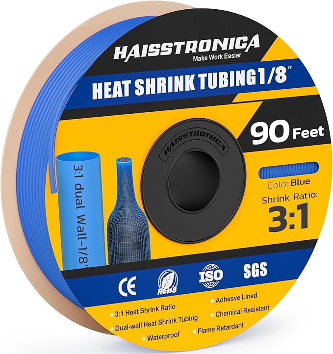 haisstronica 3:1 Heat Shrink Tubing, Shrink Ratio Adhesive Lined Marine Grade by HAISSTRONICA