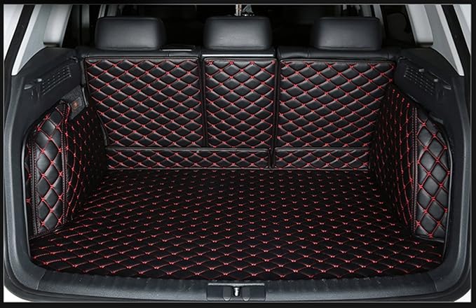 Custom Fit Trunk Cargo Liner for Mercedes GLC Coupe 2016-2022-Black w/Red by FHJBPSeatCoverCargoMat