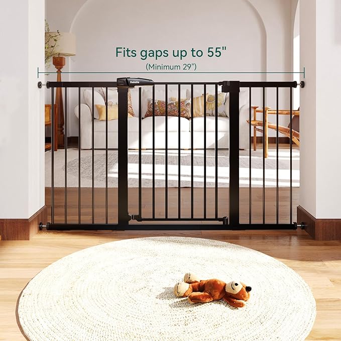 BABELIO Extra Wide Baby/Dog Gate PressGuard P7, 29-55" Auto Clos - Image 6