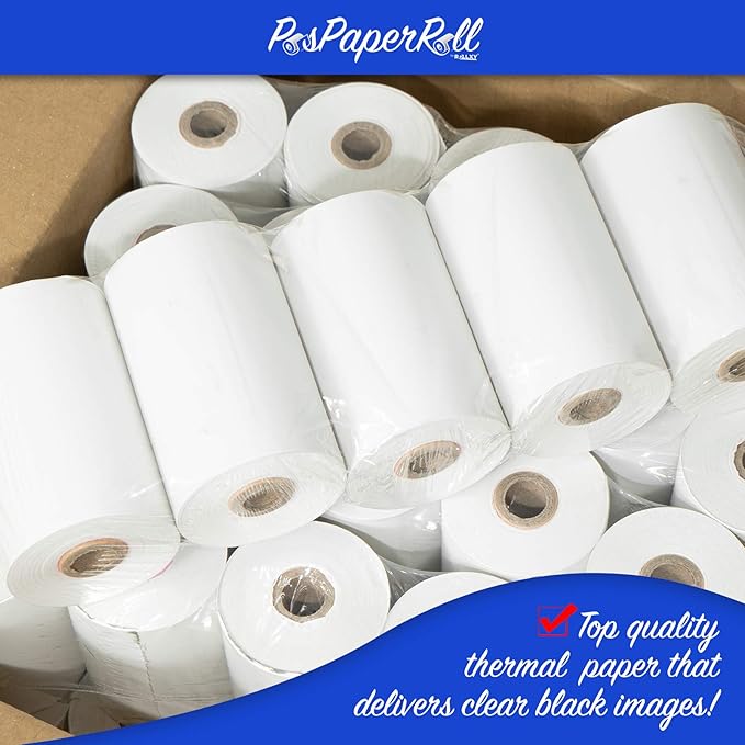 50 First Data 3 1/8 X 119 Thermal Credit Card Paper Rolls - Image 4