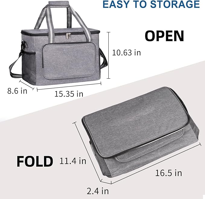 iknoe Large Cooler Bag Collapsible, 24L Insulated Bags, Leakproof Lunch Cooler - Image 2