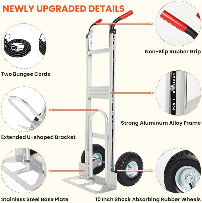 Aluminum Hand Truck Dolly Cart - Image 4