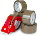 CHUANGSEED Packing Tape with Dispenser – 6 Rolls Brown Shipping Tape, Heavy by CHUANGSEED