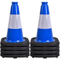 OrangeStar 12" Blue Traffic Cones 8-Pack Reflective Safety Cones by OrangeStar