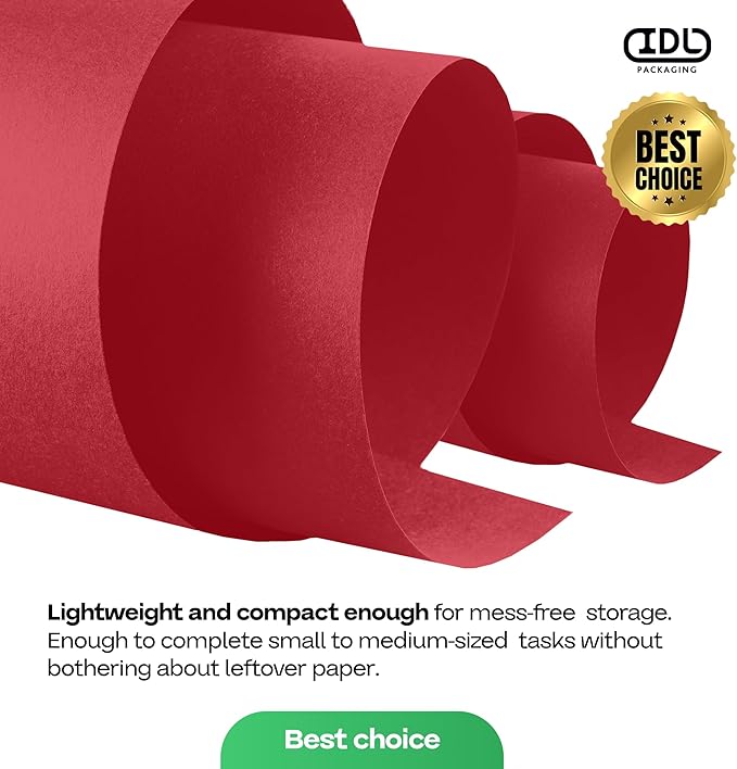 Christmas Red Kraft Paper Rolls 36" x 2160", Gift Wrapping & Moving - Image 7