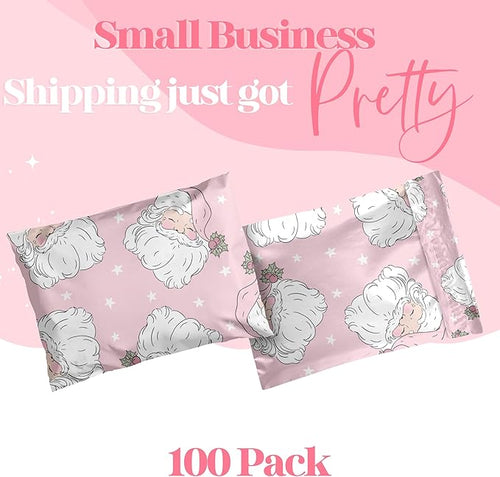 14.5x19 Designer Christmas Holiday Poly Mailers 100 Pack Heavy Duty Waterproof - Image 2