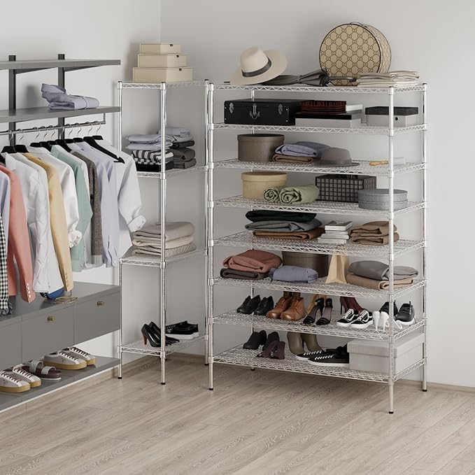 24" Deep x 48" Wide x 74" Height Wire Shelving Kit | 8-Tier | NSF Commercial - Image 4
