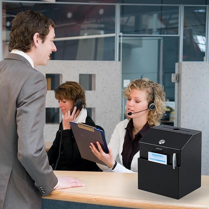 xydled Suggestion Box with Lock Wall Mountable Metal - Image 8