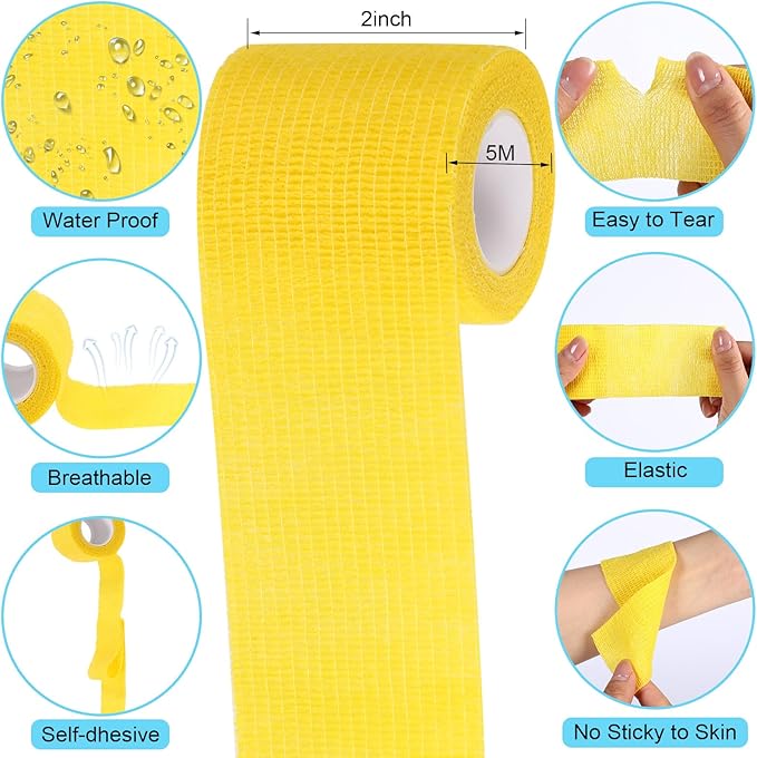 Treela 36 Pcs Self Adherent Bandage 2" X 5 Yard Wrap Breathable Cohesive - Image 2