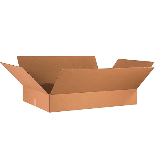 TAPE LOGIC 36x24x6 Flat Corrugated Boxes, 36L x 24W x 6H, Storage Box by TapeLogic