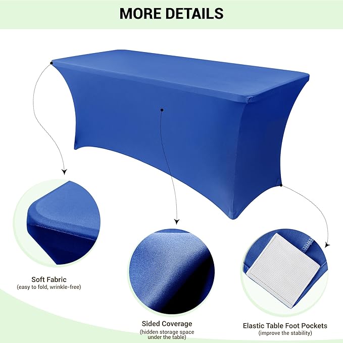Obstal 6 Pack Stretch Spandex Table Covers - Image 3