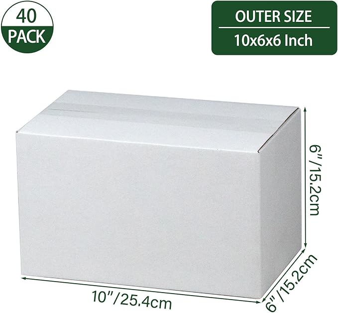 10x6x6 Inches Shipping Boxes Set of 40 - Image 2