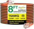 Go Green Power Inc. GG-13708 16/3 Heavy Duty Extension Cord-Orange, 8 ft by PowerByGoGreen