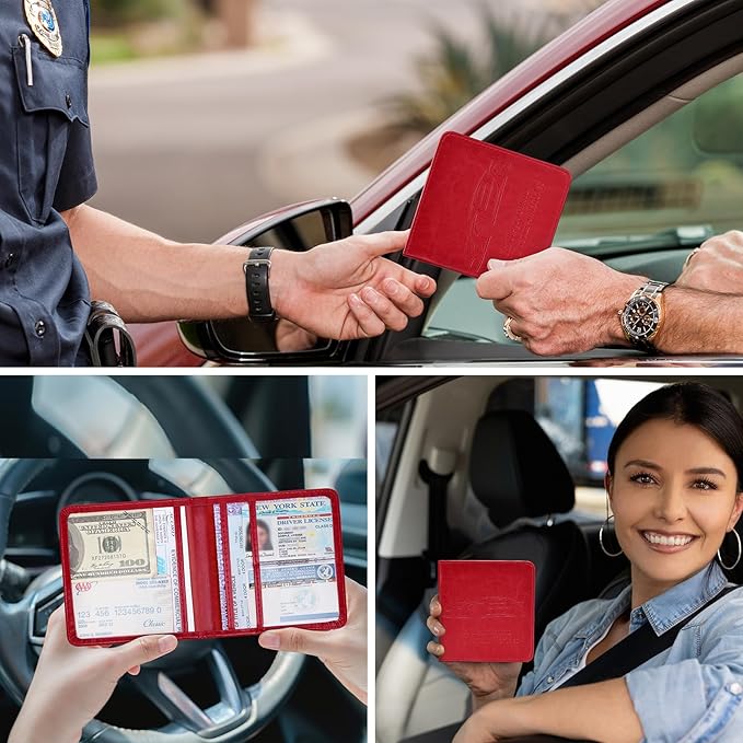 Registration and Insurance Card Holder, Vehicle Glove Box Car Organizer - Image 2