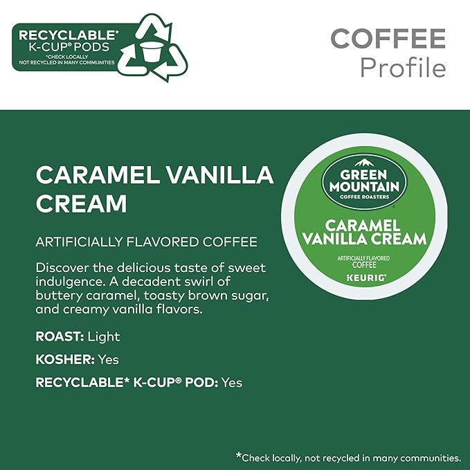 Green Mountain Coffee Roasters Caramel Vanilla Cream Keurig Single-Serve K-Cup - Image 4