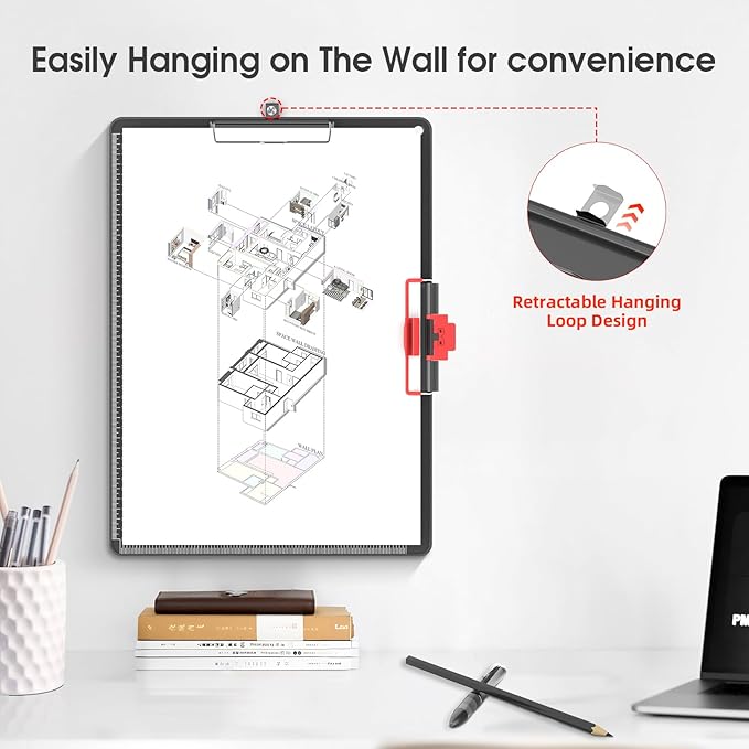 Clipboards with Pen Holder A3 Size 11 x 17 Inch Aluminum Protection Edge Clip - Image 6