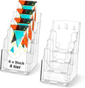 Crtiin 2 Pack 4 Tier Acrylic Brochure Holder Display Stand 6 x 9 Inch, Pamphlet by Crtiin