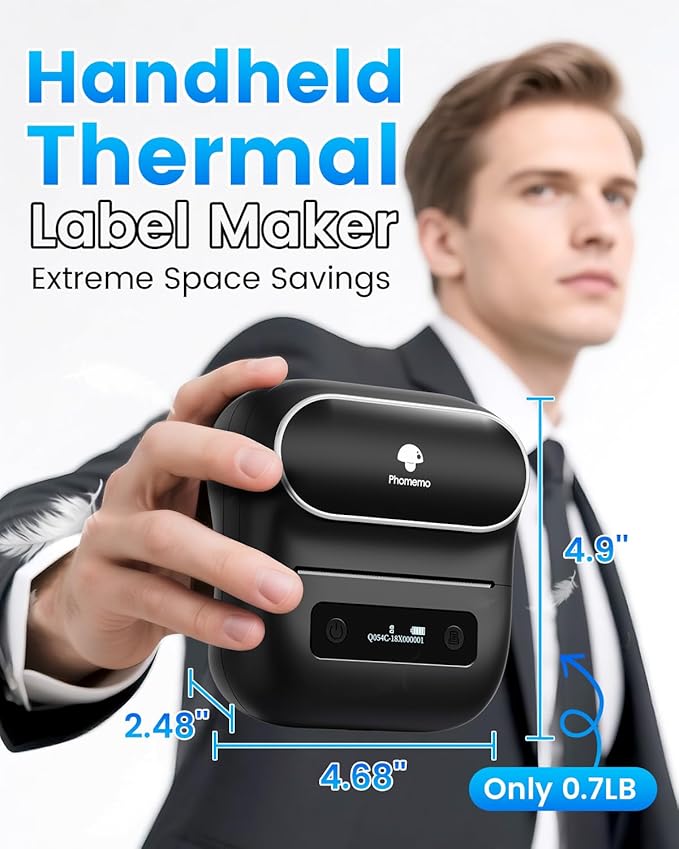 Phomemo Label Maker, M220 Thermal Label Printer, 80mm Portable Bluetooth - Image 6