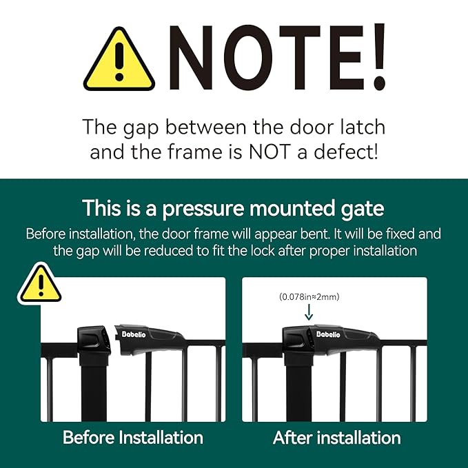 Babelio Baby Gate for Doorways and Stairs, 29-48" Auto Close Dog Gate - Image 6