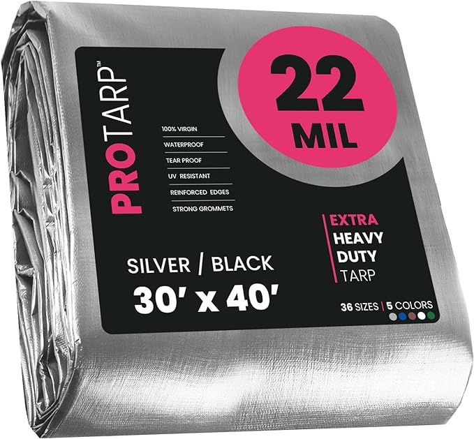 PROTARP Extreme Heavy Duty 22 Mil Tarp Cover, Waterproof, UV Resistant by Protarp