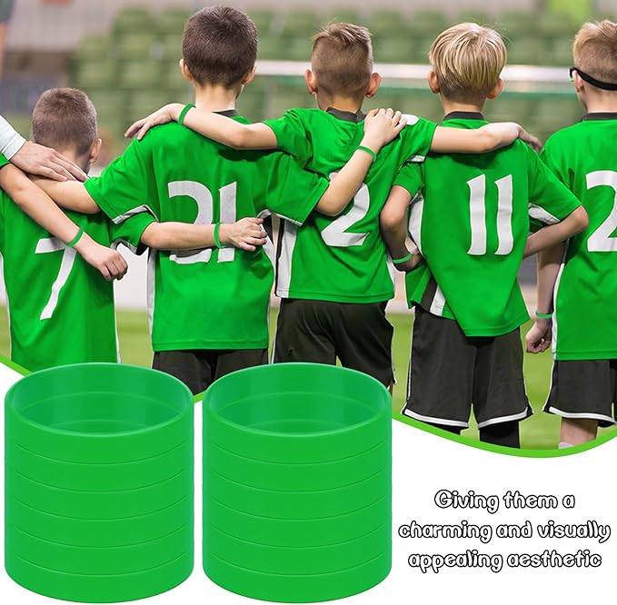 100pcs Rubber Wristbands, Blank Silicone Bracelets Gifts Supplies Rubber Wrist - Image 5