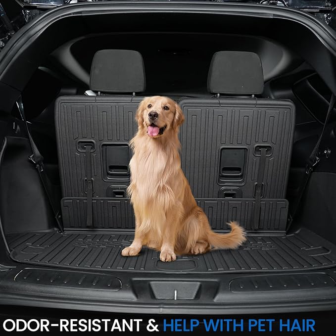 Cargo Mat Backrest Mats for 2016-2025 2026 Dodge Durango 6/7 Seats Car Mat - Image 5