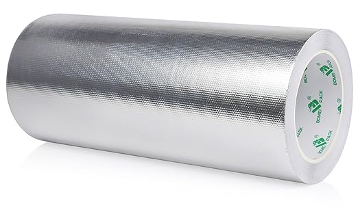 BOMEI PACK Adhesive Aluminum Foil Heat Shield Tape Barrier, Fiberglass Thermal by BOMEIPACK