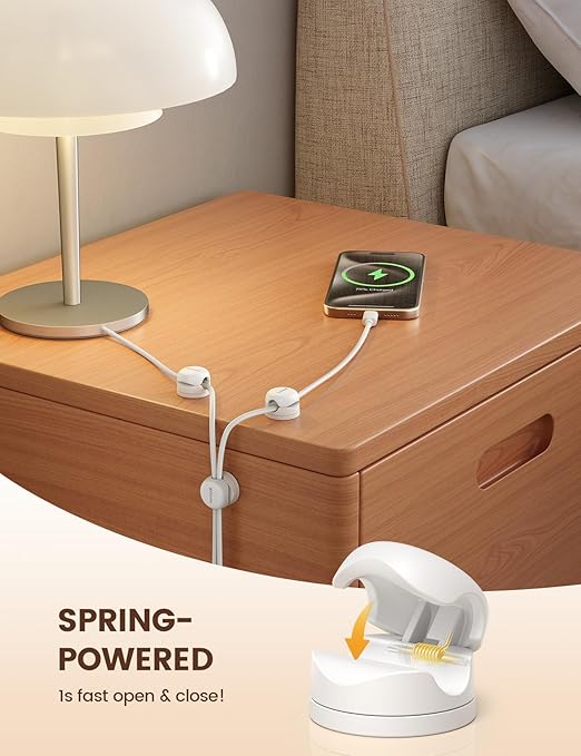 Lamicall 12Pack Rotatable Cord Organizer, Office Desk Nightstand Accessories - Image 5