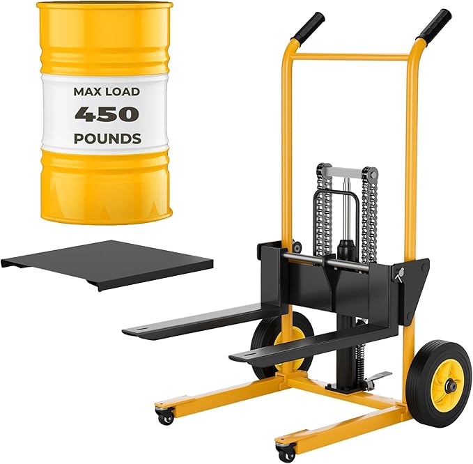 Foldable Hydraulic Lift Dolly, 450LBS 36" Pallet Stacker, 2-in-1 Hand Truck & by GalfTop
