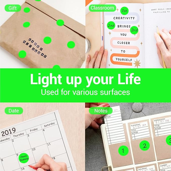 1 Inch Circle Dot Stickers 1000 PCS Color Coding Thermal Labels Dots Writable - Image 4