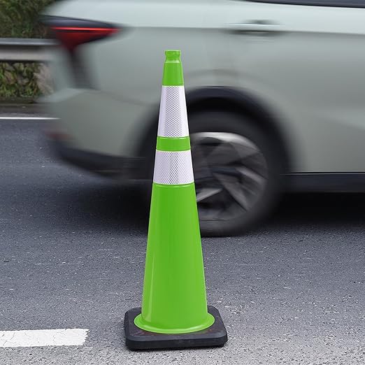 6 Pack 36" Large-Sized PVC Traffic Cones - Image 2