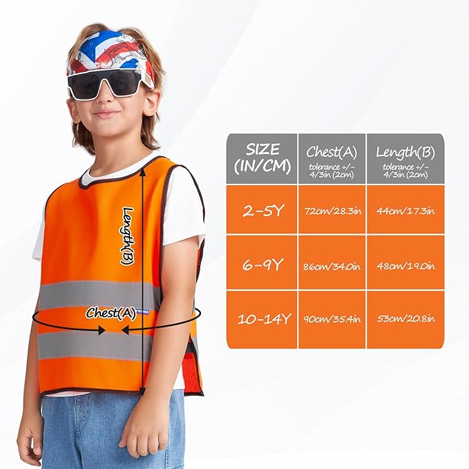A-SAFETY Kids High Vis Reflective construction Safety vest customized LOGO - Image 4