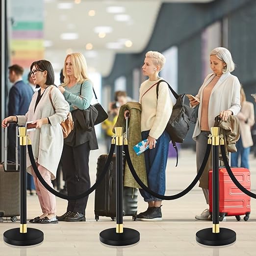 Stanchions and Velvet Ropes, Crowd Control Barrier, Exhibition - Image 6