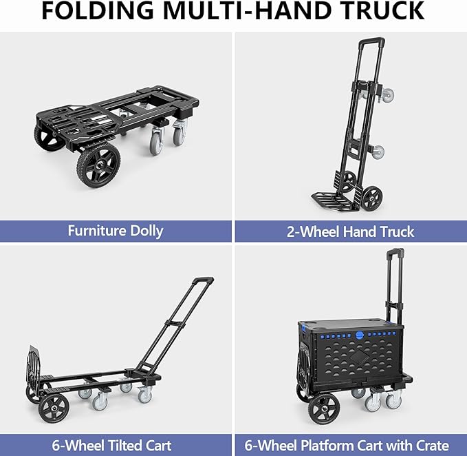 KEDSUM 4-in-1 Convertible Hand Truck Dolly - Image 2