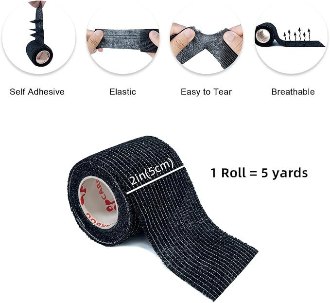 Carbou-Self Adhesive Bandages Sports Wrap, Athletic Elastic Cohesive Bandage - Image 2