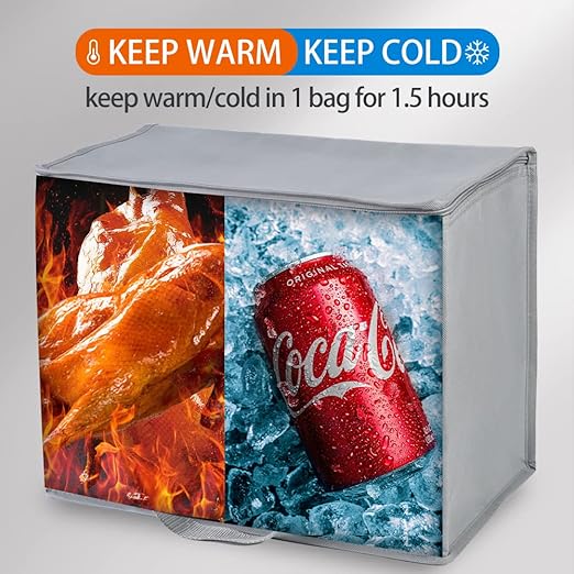 Bodaon 5-Pack Insulated Reusable Grocery Shopping Bags, X-Large Picnic Cooler - Image 3