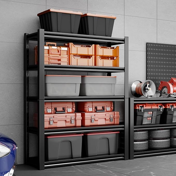 5 Tier Garage Shelving Storage Shelves 2000LBS Heavy Duty Metal Shelving Units - Image 7