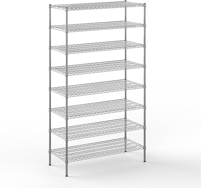 21" Deep x 48" Wide x 86" Height Wire Shelving Kit | 8-Tier | NSF Commercial by Regal+Altair