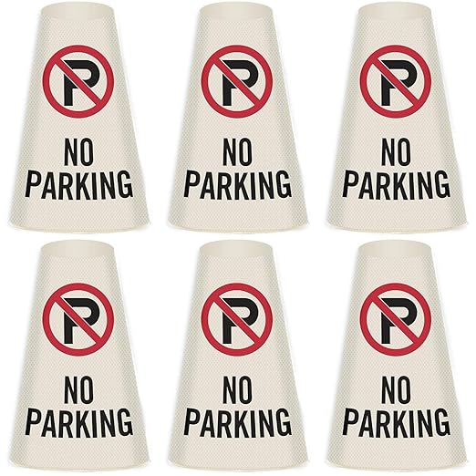 SmartSign 6-Pack "No Parking" Reflective Cone Message Sleeve Collar - Image 6