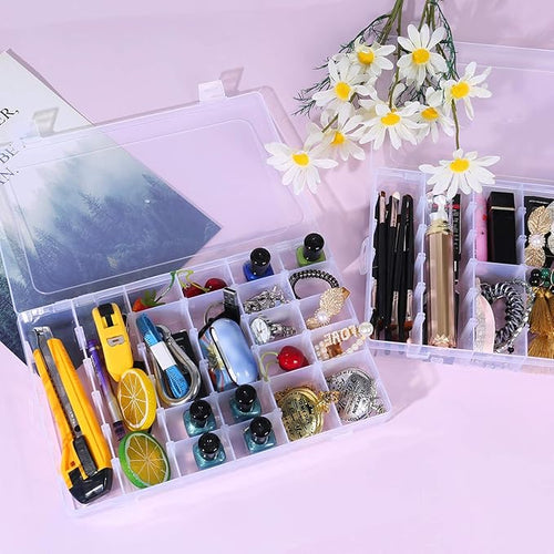 2 Pack 36 Grids Bead Organizer Box, Plastic Craft Organizers and Storage - Image 2