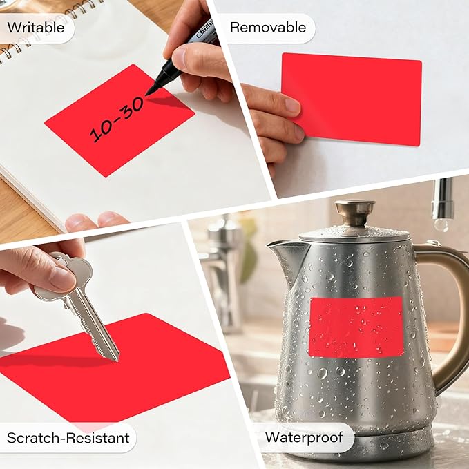 500 Pcs Rectangle Inventory Stickers Vinyl 3 × 5 Inch Moving Labels - Image 6