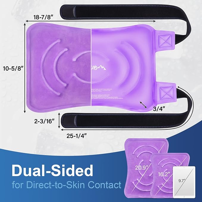 APEXUP Ice Pack for Knee Pain Relief, Large Reusable Wrap After Surgery - Image 4