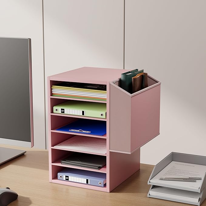 6 Tier Adjustable Countertop Mail Sorter, Mailboxes - Image 2