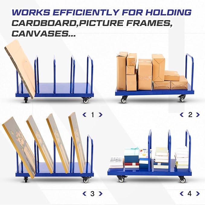 Metal Carton Cart Stand Carton Stand Rack Portable Floor-Standing Storage Cart - Image 2
