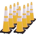 Fluorescent Orange/Green PVC Traffic Cones, Heavy Black Base Parking Lot Cone by OranLite